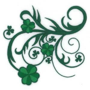 Picture of Clover Scroll Machine Embroidery Design