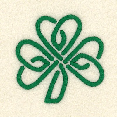 Outlined Shamrock Machine Embroidery Design