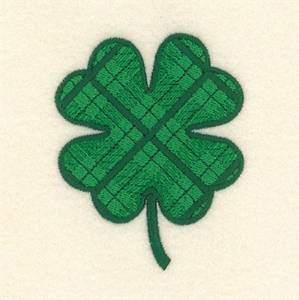 Picture of Plaid Clover Machine Embroidery Design