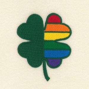 Picture of Rainbow Clover Machine Embroidery Design