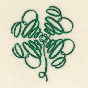Picture of Ribbon Clover Machine Embroidery Design