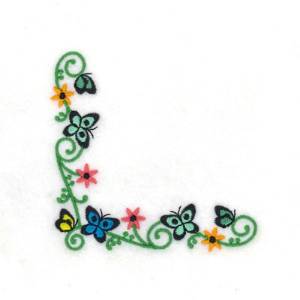Picture of Butterfly Corner   Machine Embroidery Design