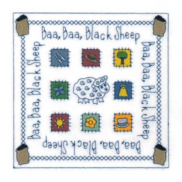 Picture of Black Sheep Square Machine Embroidery Design