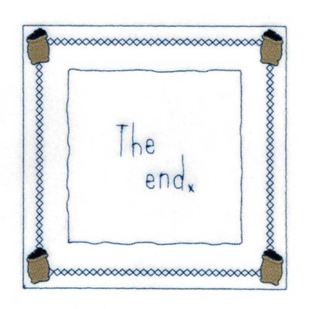 Picture of The End  Square Machine Embroidery Design