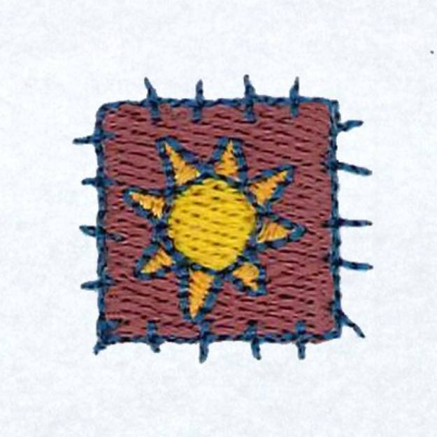 Picture of Sheep Sun Patch Machine Embroidery Design