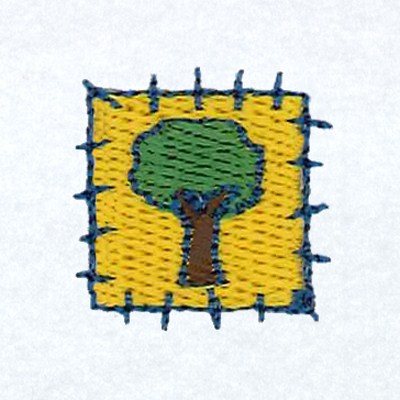 Sheep Tree Patch Machine Embroidery Design