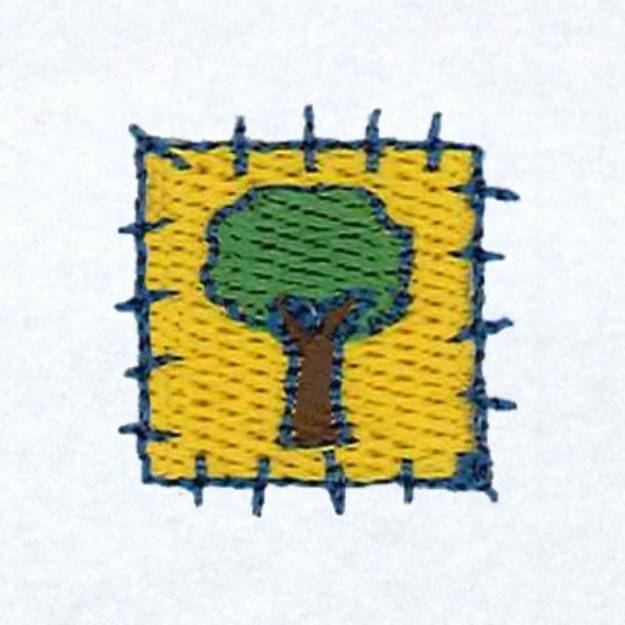 Picture of Sheep Tree Patch Machine Embroidery Design
