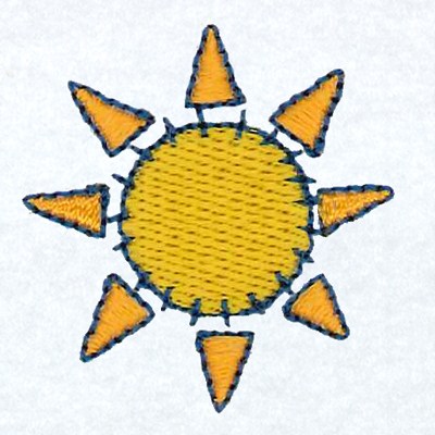 Sheep Sun Machine Embroidery Design