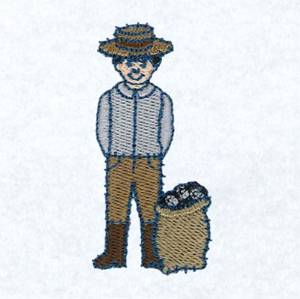 Picture of Sheep Little Boy Machine Embroidery Design