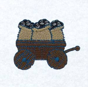 Picture of Sheep Wool Wagon Machine Embroidery Design