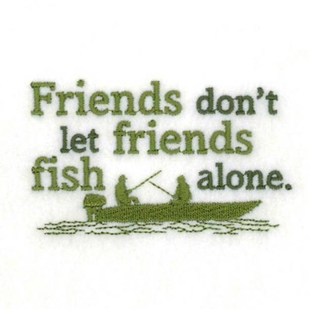 Picture of Friends Fish Alone Machine Embroidery Design
