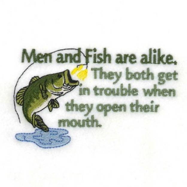 Picture of Men And Fish Machine Embroidery Design