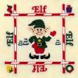 Picture of Elf Quilt Square Machine Embroidery Design