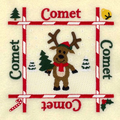 Comet Quilt Square Machine Embroidery Design