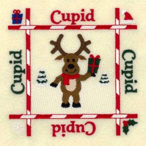 Picture of Cupid Quilt Square Machine Embroidery Design