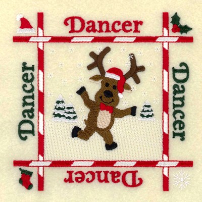 Dancer Quilt Square Machine Embroidery Design