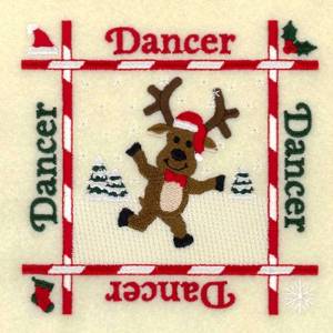 Picture of Dancer Quilt Square Machine Embroidery Design