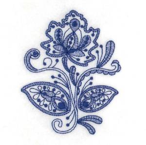 Picture of Bluework Toile Machine Embroidery Design