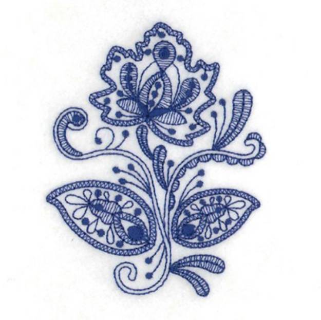 Picture of Bluework Toile Machine Embroidery Design