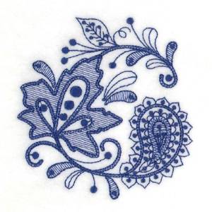 Picture of Bluework Floral Machine Embroidery Design