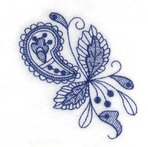 Picture of Bluework Flower Machine Embroidery Design