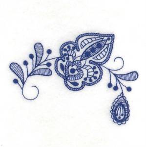 Picture of Flower Bluework Machine Embroidery Design