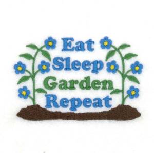 Picture of Eat Sleep Garden Repeat Machine Embroidery Design