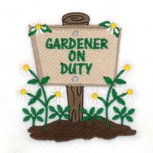 Picture of Gardener On Duty Machine Embroidery Design