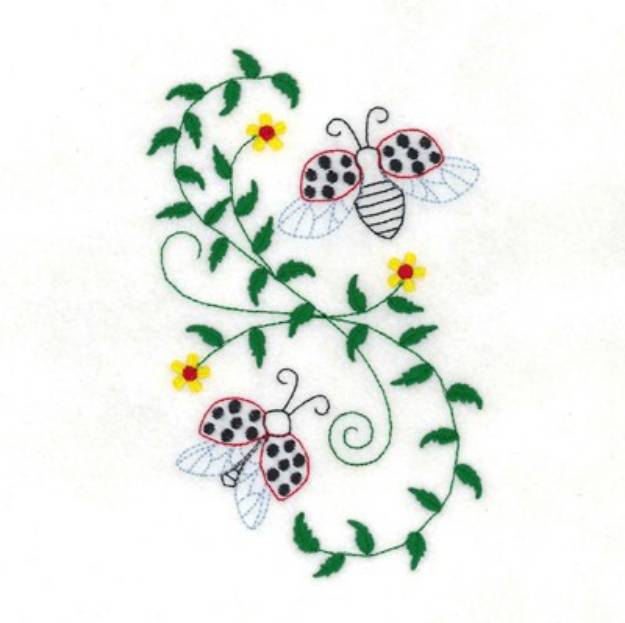 Picture of Ladybugs Machine Embroidery Design