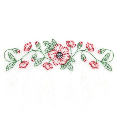 Simple Poppy Machine Embroidery Design