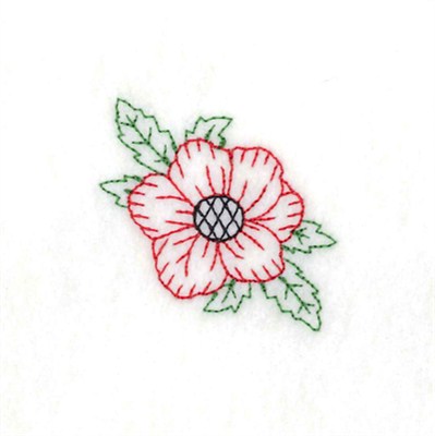 Poppy Single Machine Embroidery Design