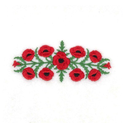 Red Poppies Machine Embroidery Design