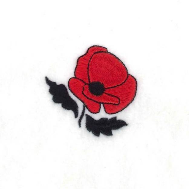 Picture of Poppy Flower Machine Embroidery Design