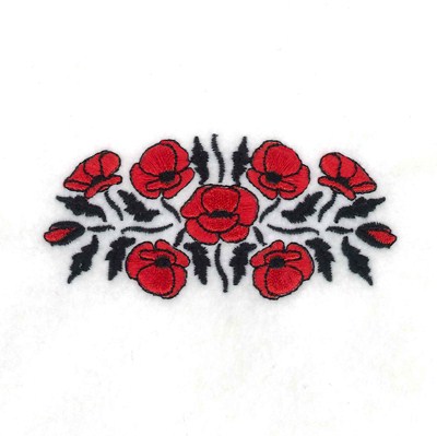 Floral Poppy Machine Embroidery Design