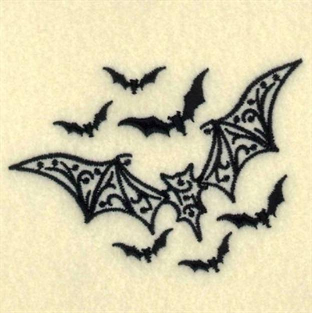 Picture of Filigree Bats Machine Embroidery Design