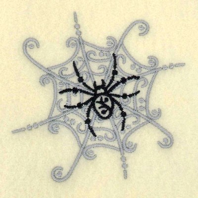 Filigree Spider Machine Embroidery Design