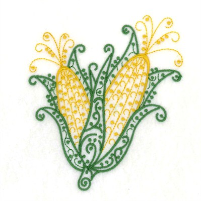 Corn Cobs Filigree Machine Embroidery Design