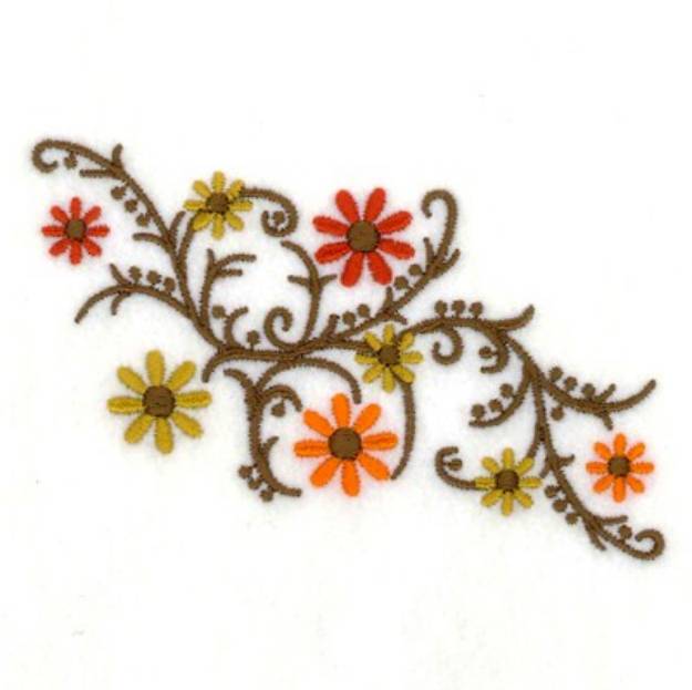 Picture of Fall Flowers Filigree Machine Embroidery Design