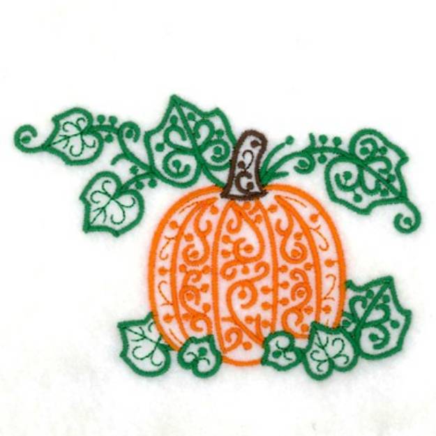 Picture of Pumpkin Filigree Machine Embroidery Design