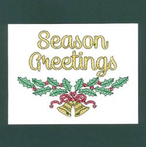 Picture of Seasons Greetings Card Machine Embroidery Design