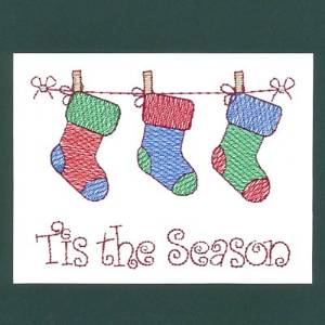 Picture of Tis the Season Card Machine Embroidery Design