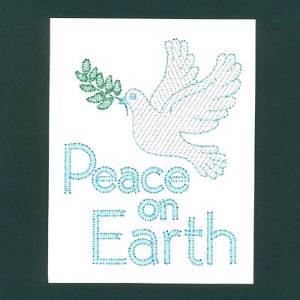 Picture of Peace on Earth Card Machine Embroidery Design