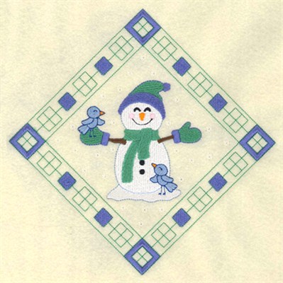 Snowman Diamond Machine Embroidery Design