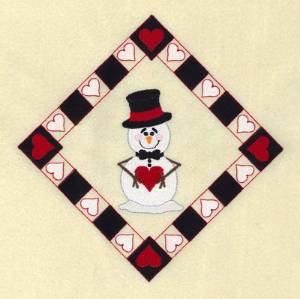 Picture of Snowman Diamond 7 Machine Embroidery Design