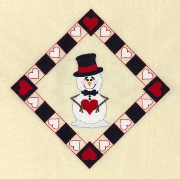 Picture of Snowman Diamond 7 Machine Embroidery Design