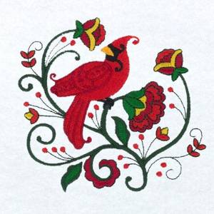 Picture of Jacobean Cardinal Machine Embroidery Design