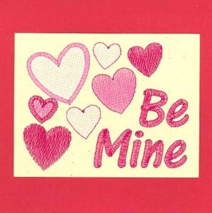 Picture of Be Mine Card Machine Embroidery Design