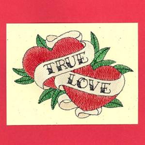 Picture of True Love Card Machine Embroidery Design