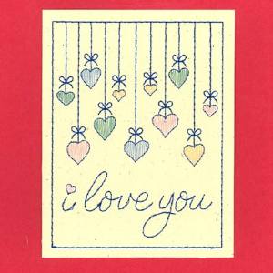 Picture of I Love You Card Machine Embroidery Design