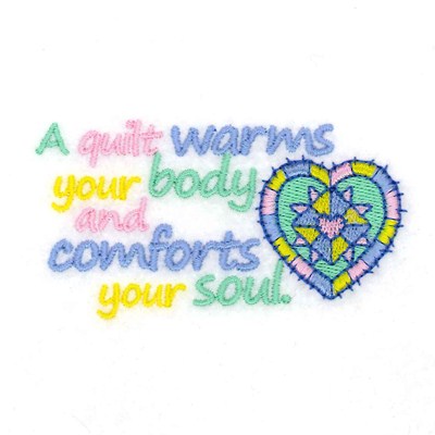 Quilt Warms Your Body Machine Embroidery Design